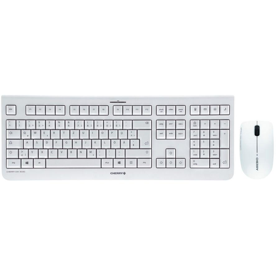 Tastatur CHERRY TAS DW 3000 Wireless Desktop weiß Tastatur + Maus