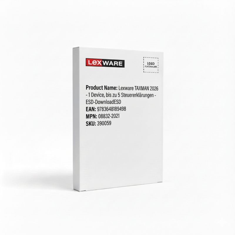 Lexware Taxman 2026 - 1 Device, bis zu 5 Steuererklärungen - ESD