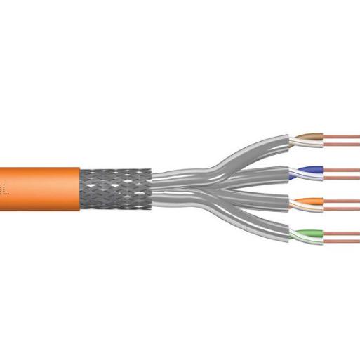 Installationskabel 50m Cat6A S/FTP Orange