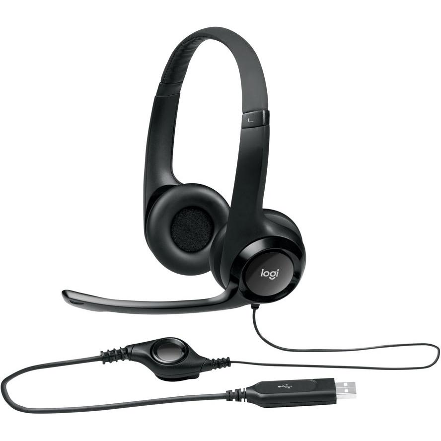 Headset Logitech USB Headset H390 black retail