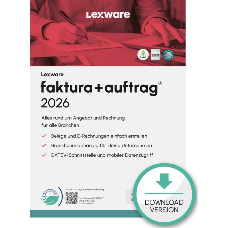 Lexware Faktura+Auftrag 2026 - 1 Device, 1 Year - ESD-DownloadESD