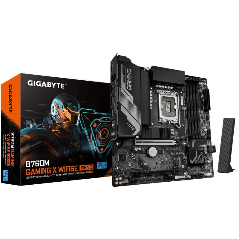 MB Gigabyte B760M Gaming X WiFi6E Gen5 (B760,S1700,mATX,DDR5